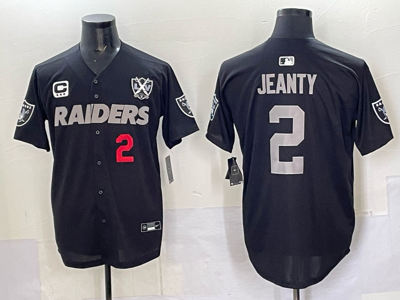 Men Oakland Raiders #2 Jeanty Black 2025 Nike NFL jersey 005